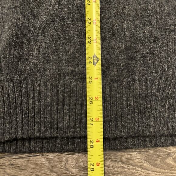 Woolrich 100% Wool Crewneck Sweater Mens XL Charcoal Gray Knit Pullover Warm - Picture 7 of 10